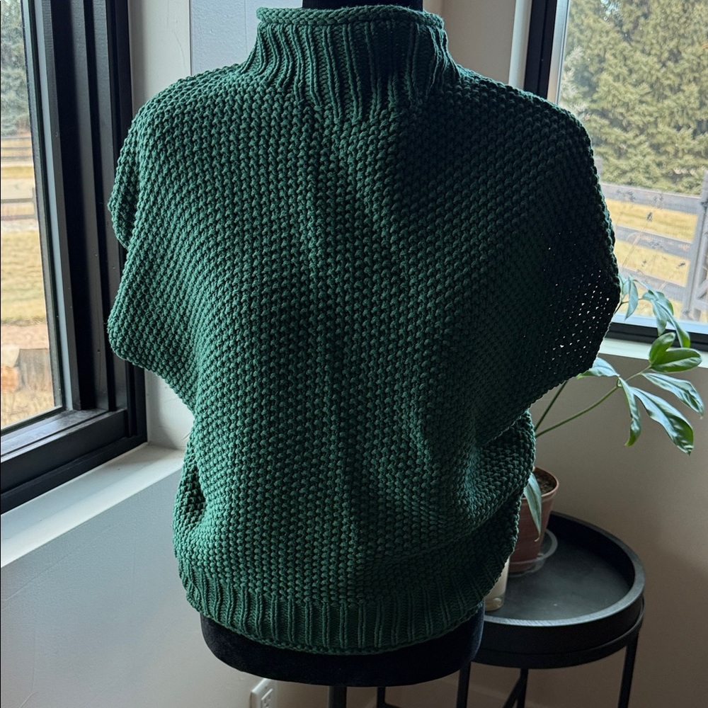 She + Sky Forest Green Turtleneck Sweater